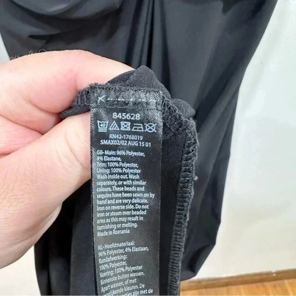 Monsoon black long sleeveless beaded front dress - Picture 7 of 7